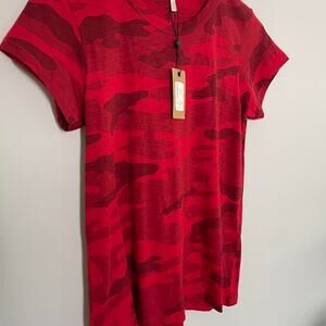 NWT Rag Bone Red Camo Tee